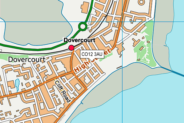 CO12 3AU map - OS VectorMap District (Ordnance Survey)