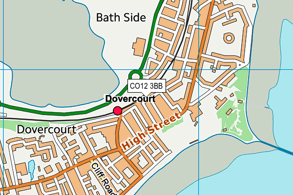 CO12 3BB map - OS VectorMap District (Ordnance Survey)