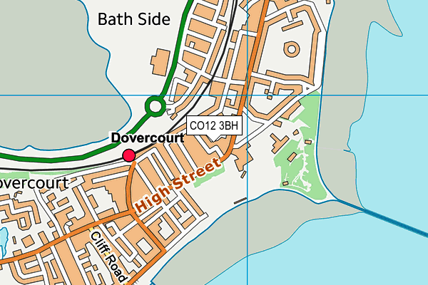 CO12 3BH map - OS VectorMap District (Ordnance Survey)