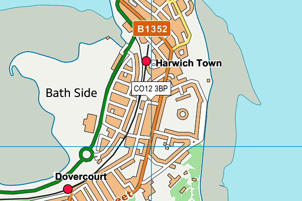 CO12 3BP map - OS VectorMap District (Ordnance Survey)