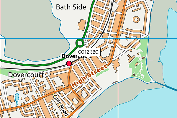 CO12 3BQ map - OS VectorMap District (Ordnance Survey)