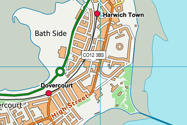 CO12 3BS map - OS VectorMap District (Ordnance Survey)