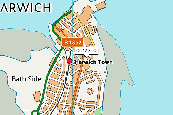 CO12 3DQ map - OS VectorMap District (Ordnance Survey)