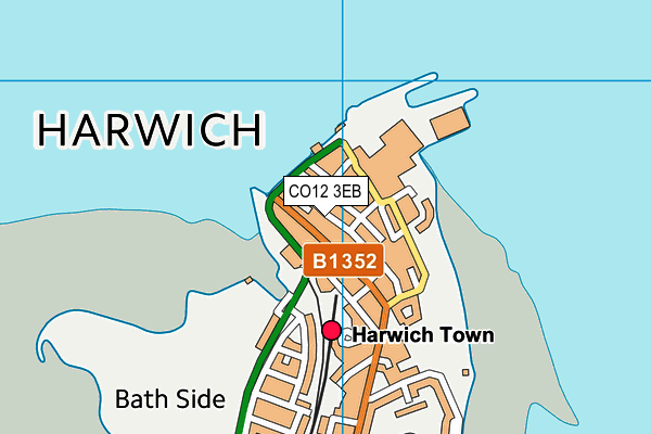 CO12 3EB map - OS VectorMap District (Ordnance Survey)