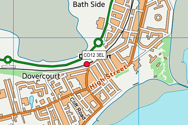 CO12 3EL map - OS VectorMap District (Ordnance Survey)