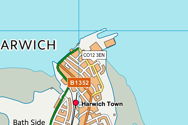 CO12 3EN map - OS VectorMap District (Ordnance Survey)