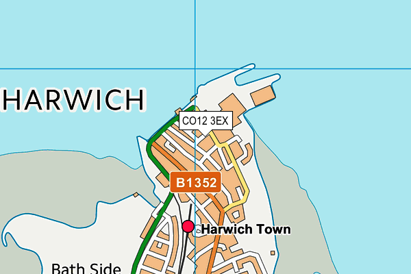 CO12 3EX map - OS VectorMap District (Ordnance Survey)