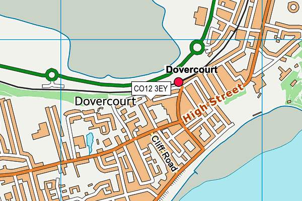 Fitness Found (Harwich) (Closed) map (CO12 3EY) - OS VectorMap District (Ordnance Survey)
