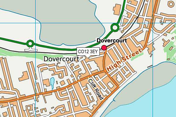 CO12 3EY map - OS VectorMap District (Ordnance Survey)