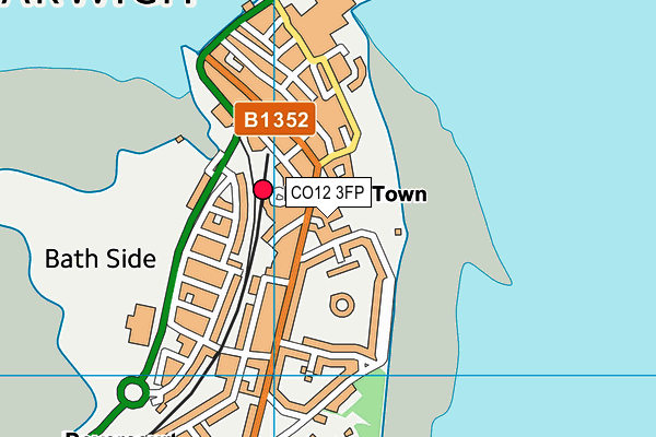 CO12 3FP map - OS VectorMap District (Ordnance Survey)