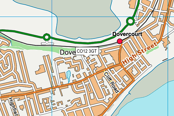 CO12 3GT map - OS VectorMap District (Ordnance Survey)