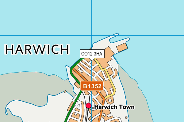 CO12 3HA map - OS VectorMap District (Ordnance Survey)