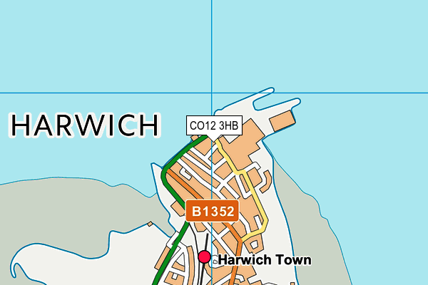 CO12 3HB map - OS VectorMap District (Ordnance Survey)