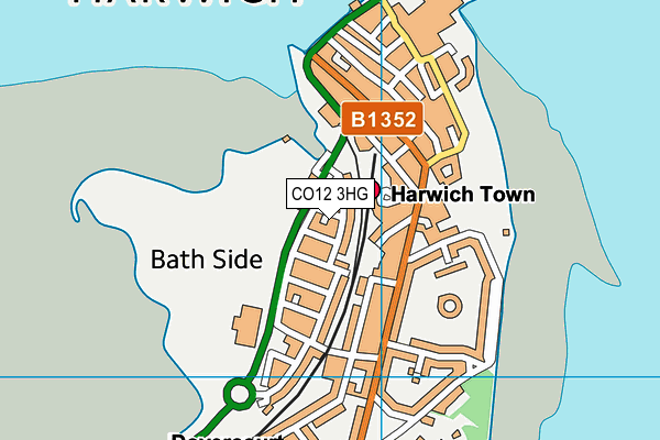 CO12 3HG map - OS VectorMap District (Ordnance Survey)