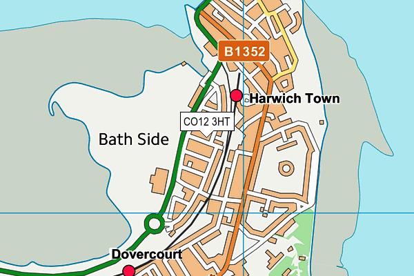 CO12 3HT map - OS VectorMap District (Ordnance Survey)