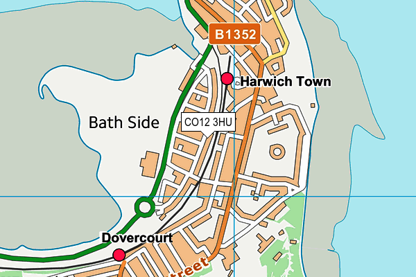 CO12 3HU map - OS VectorMap District (Ordnance Survey)