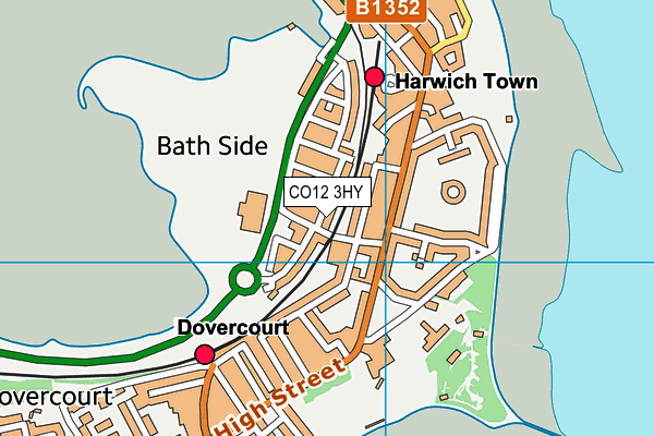 CO12 3HY map - OS VectorMap District (Ordnance Survey)