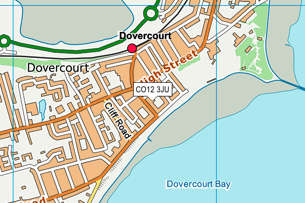 CO12 3JU map - OS VectorMap District (Ordnance Survey)