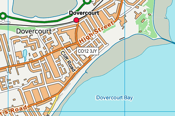 CO12 3JY map - OS VectorMap District (Ordnance Survey)