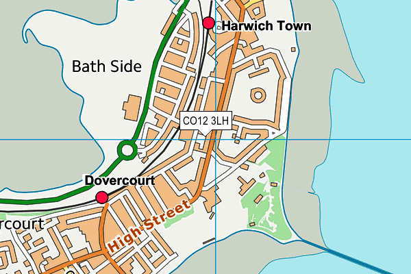 CO12 3LH map - OS VectorMap District (Ordnance Survey)