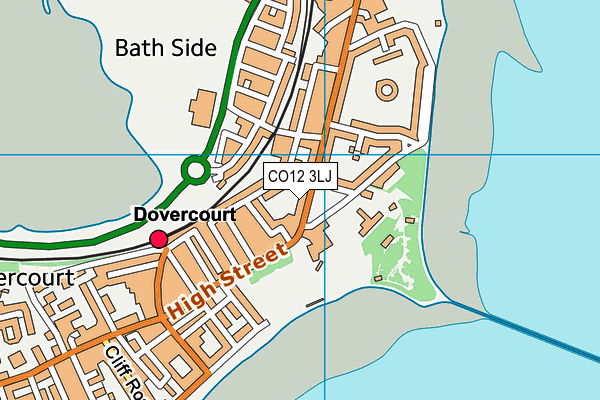 CO12 3LJ map - OS VectorMap District (Ordnance Survey)