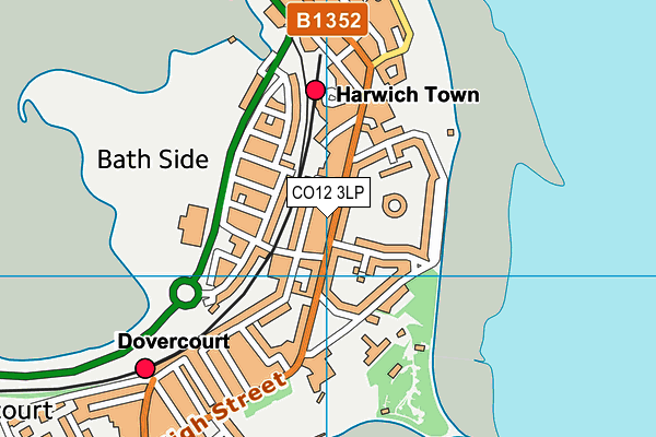 CO12 3LP map - OS VectorMap District (Ordnance Survey)