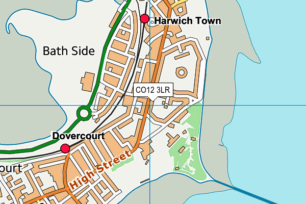 CO12 3LR map - OS VectorMap District (Ordnance Survey)