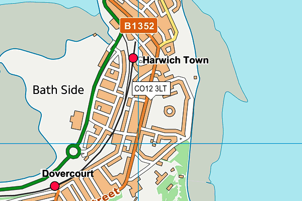 CO12 3LT map - OS VectorMap District (Ordnance Survey)