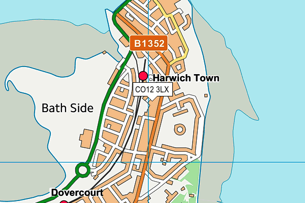 CO12 3LX map - OS VectorMap District (Ordnance Survey)