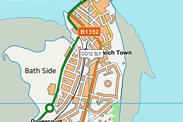 CO12 3LY map - OS VectorMap District (Ordnance Survey)