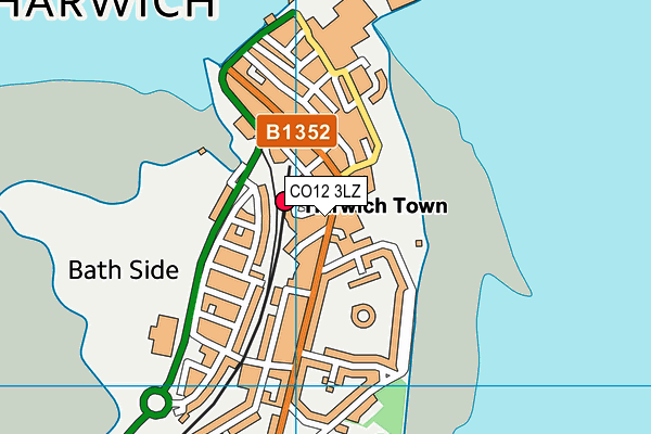 CO12 3LZ map - OS VectorMap District (Ordnance Survey)