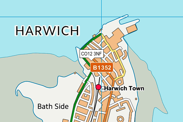 CO12 3NF map - OS VectorMap District (Ordnance Survey)