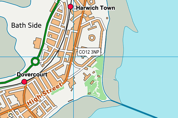 Harwich Community Primary School and Nursery map (CO12 3NP) - OS VectorMap District (Ordnance Survey)