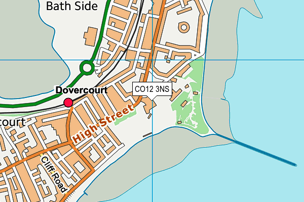 CO12 3NS map - OS VectorMap District (Ordnance Survey)