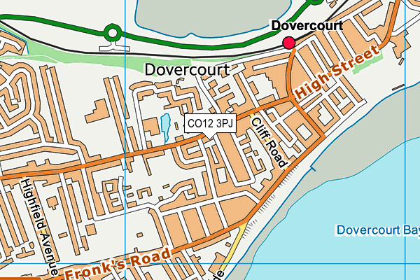 CO12 3PJ map - OS VectorMap District (Ordnance Survey)