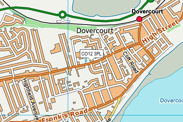 CO12 3PL map - OS VectorMap District (Ordnance Survey)