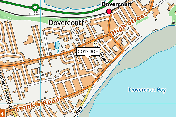 CO12 3QE map - OS VectorMap District (Ordnance Survey)