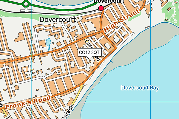 CO12 3QT map - OS VectorMap District (Ordnance Survey)