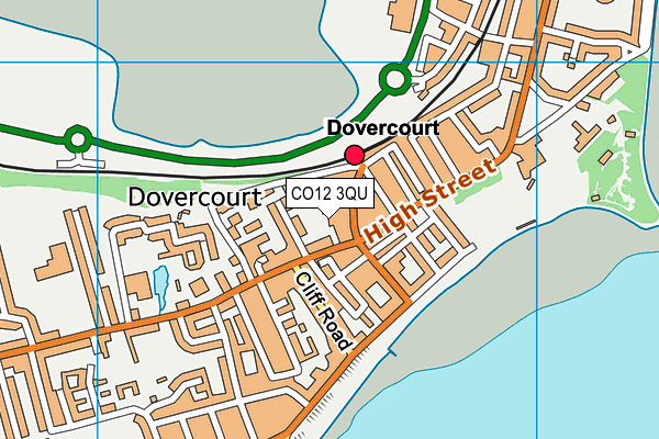 CO12 3QU map - OS VectorMap District (Ordnance Survey)