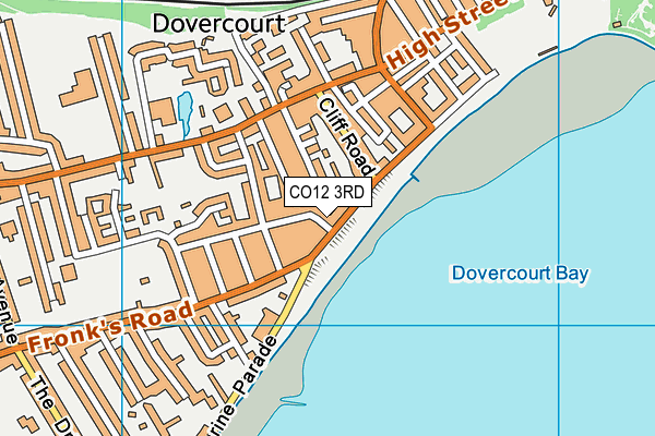 CO12 3RD map - OS VectorMap District (Ordnance Survey)