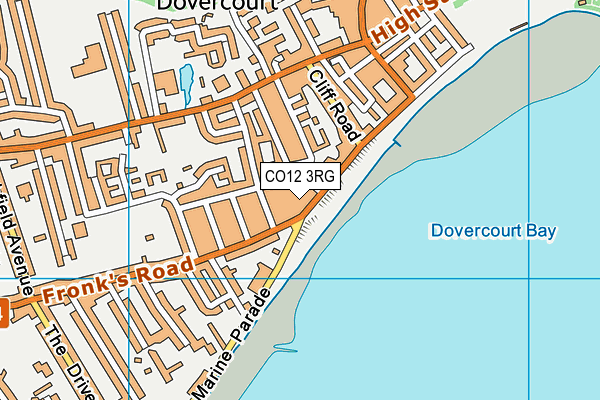 CO12 3RG map - OS VectorMap District (Ordnance Survey)