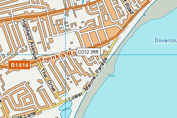 CO12 3RR map - OS VectorMap District (Ordnance Survey)