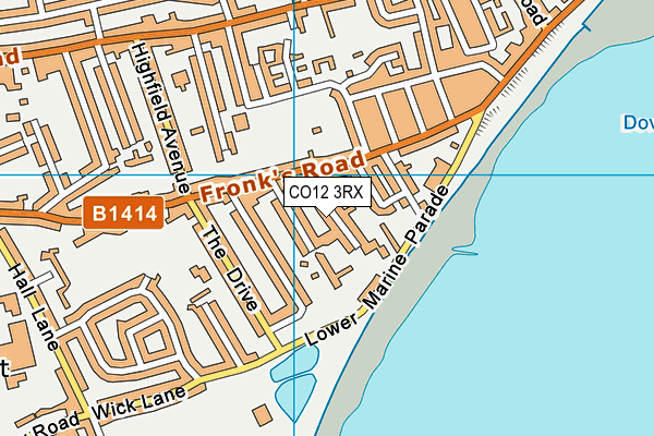 CO12 3RX map - OS VectorMap District (Ordnance Survey)
