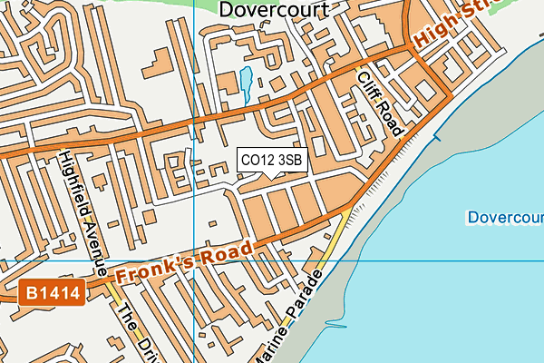 CO12 3SB map - OS VectorMap District (Ordnance Survey)