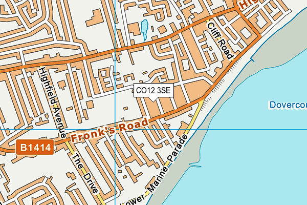 CO12 3SE map - OS VectorMap District (Ordnance Survey)