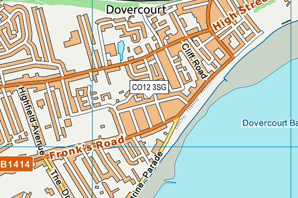 CO12 3SG map - OS VectorMap District (Ordnance Survey)