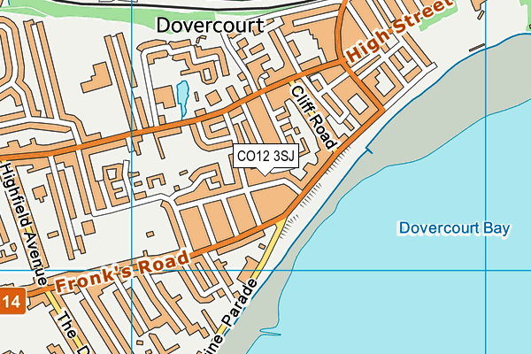 CO12 3SJ map - OS VectorMap District (Ordnance Survey)