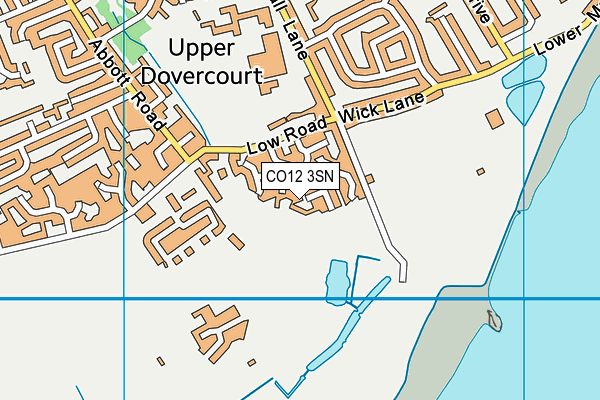 CO12 3SN map - OS VectorMap District (Ordnance Survey)