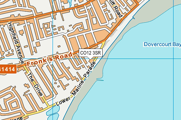 CO12 3SR map - OS VectorMap District (Ordnance Survey)