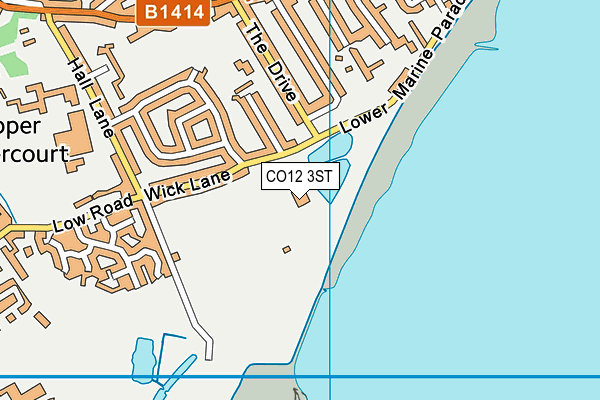 CO12 3ST map - OS VectorMap District (Ordnance Survey)